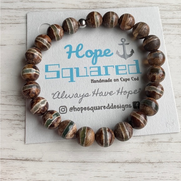 Beaded gemstone crystal bracelet - Picture 2 of 3